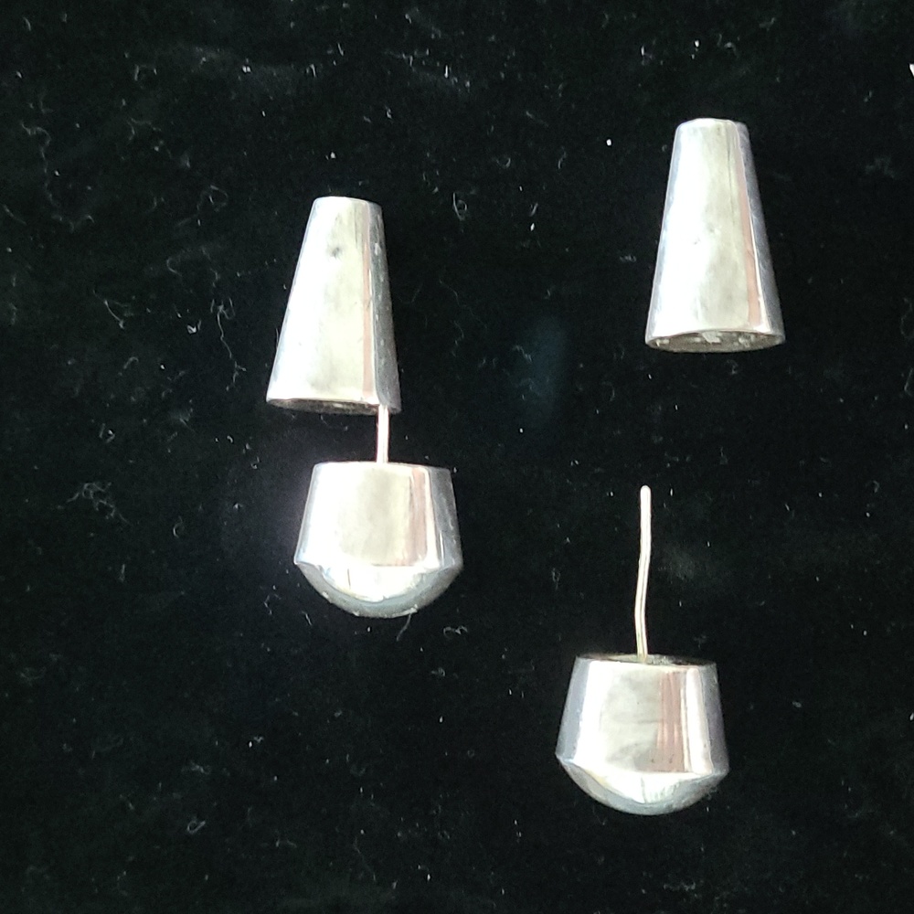 Sterling Silver Vintage "Punk" Bullet Earrings